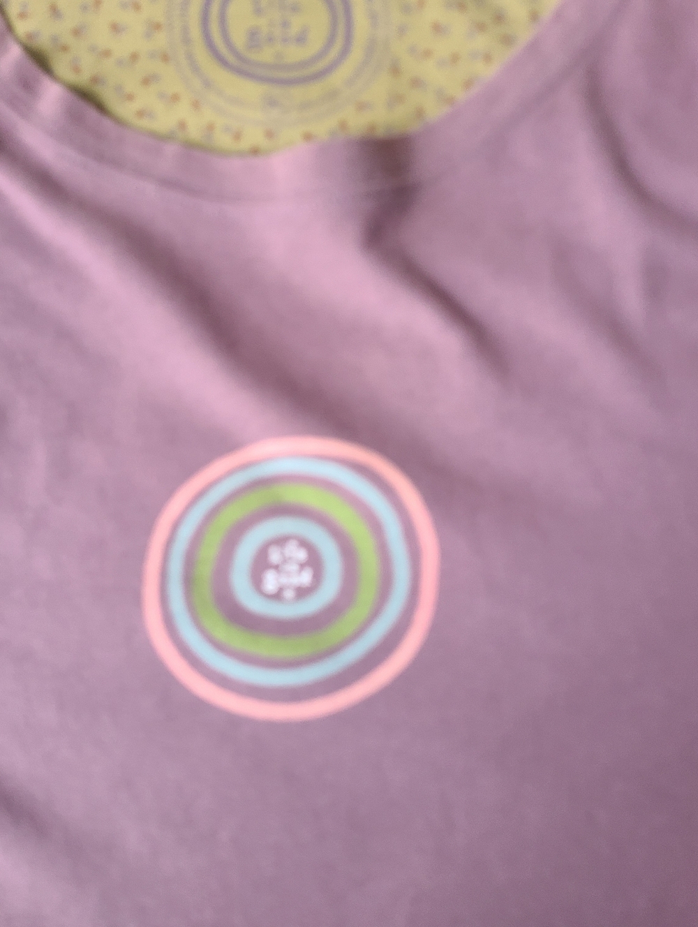 Life is Good Lavender Long Sleeve Tee with Concentric Circle Logo Women's XL - Picture 3 of 9